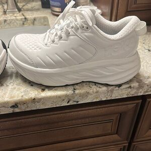 Hoka White Athletic Sneakers